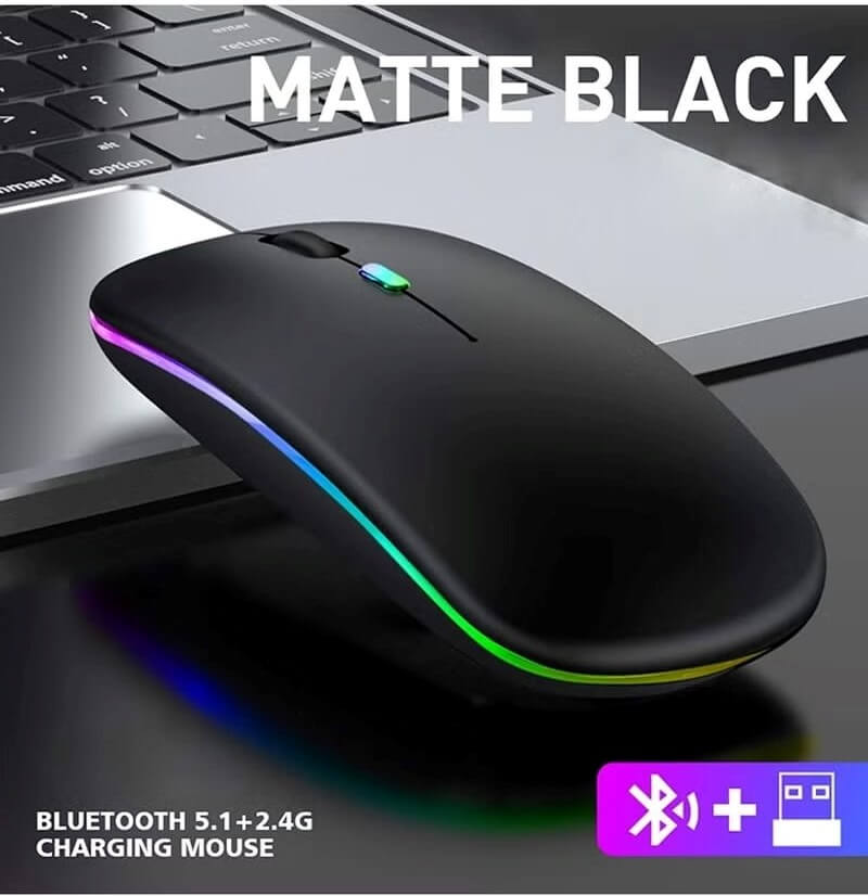 EAGET Wireless Bluetooth Mouse, Dual Mode Connectivity (Bluetooth 5.0 & 2.4G USB) Computer Mouse, Sleek, Portable, Compact Design price in Pakistan