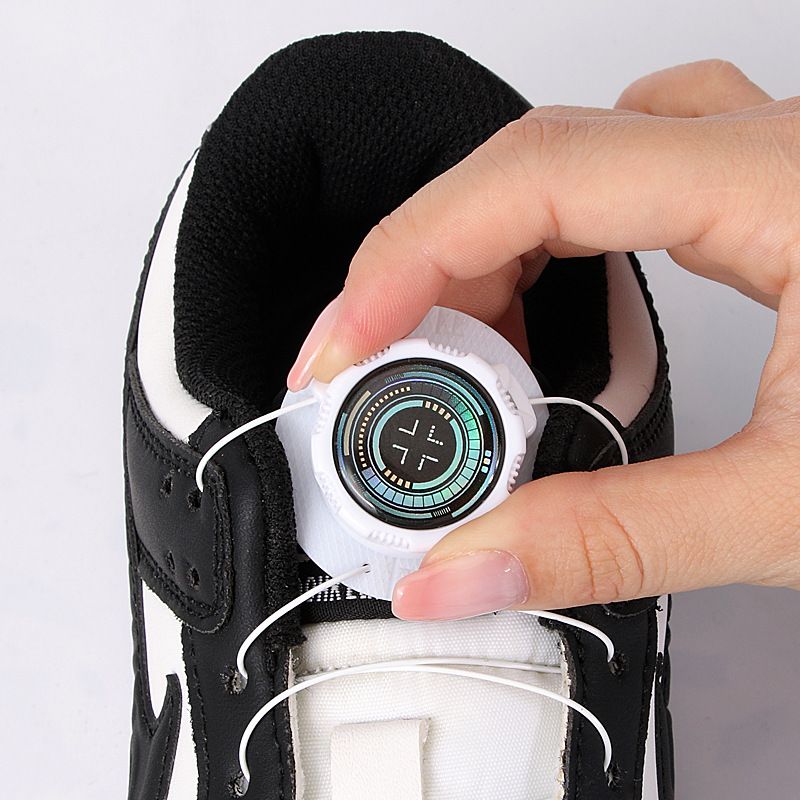 1Pair Rotating Metal Wire Swivel Automatic Buckle Rope Sneaker Shoelaces for Kids/Adult No Tie Shoe Laces Quick Lock Shoestrings