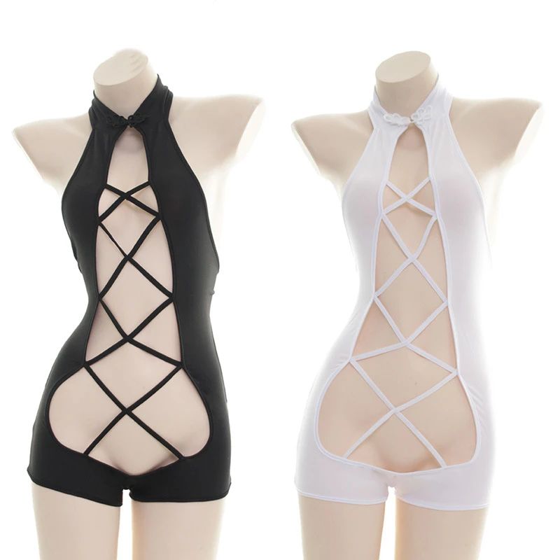 Anime Girls Cosplay Suit Chinese Open Bust Lolita Lingerie Woman Backless Intimates jumpsuits