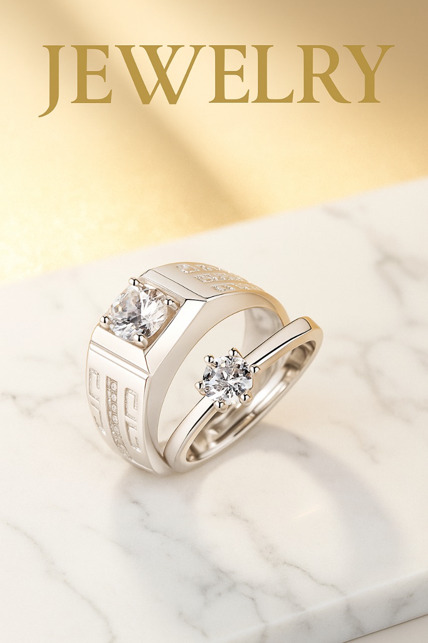 "Best Gift for Couples – Matching Silver Rings couple rings– Engagement, Wedding, Anniversary"