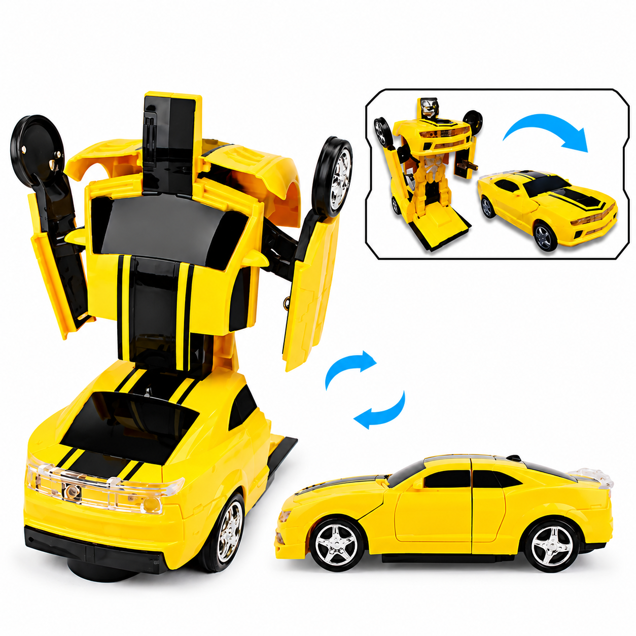 Transformers Robot Dancing Car with LED Lights & Music for Kids