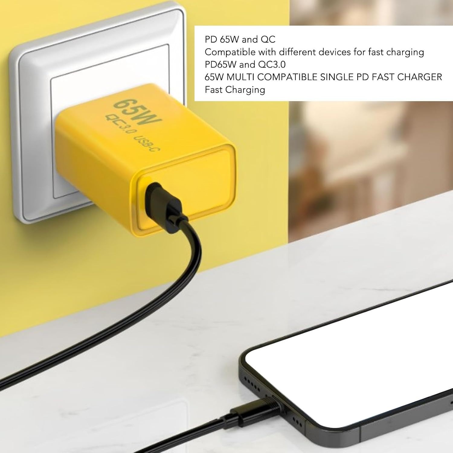 Premium 45W Fast Charger Adapter – USB-A port Wall Charger – Supporting Quick Charge (QC 3.0)