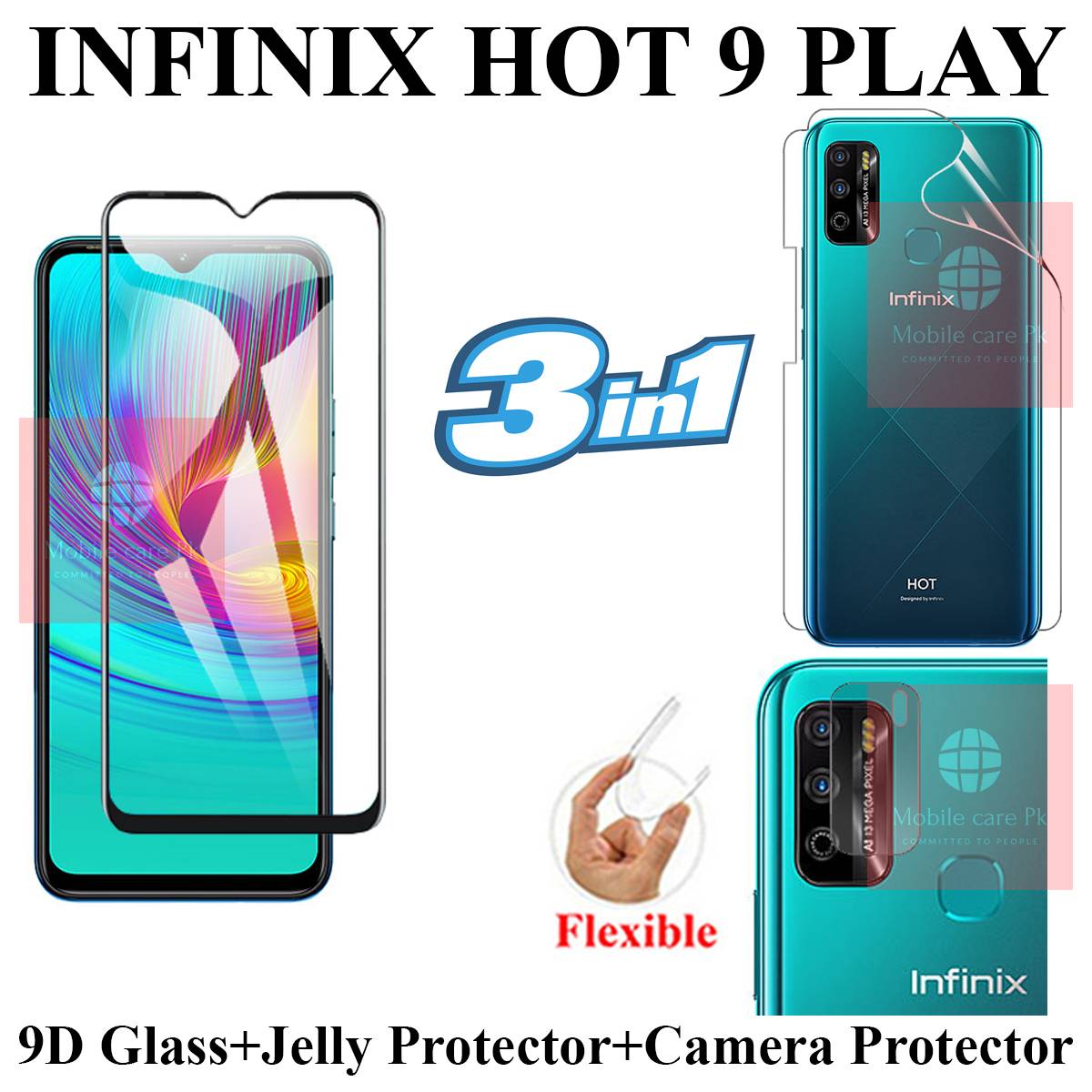 tempered glass hp infinix hot 9 play