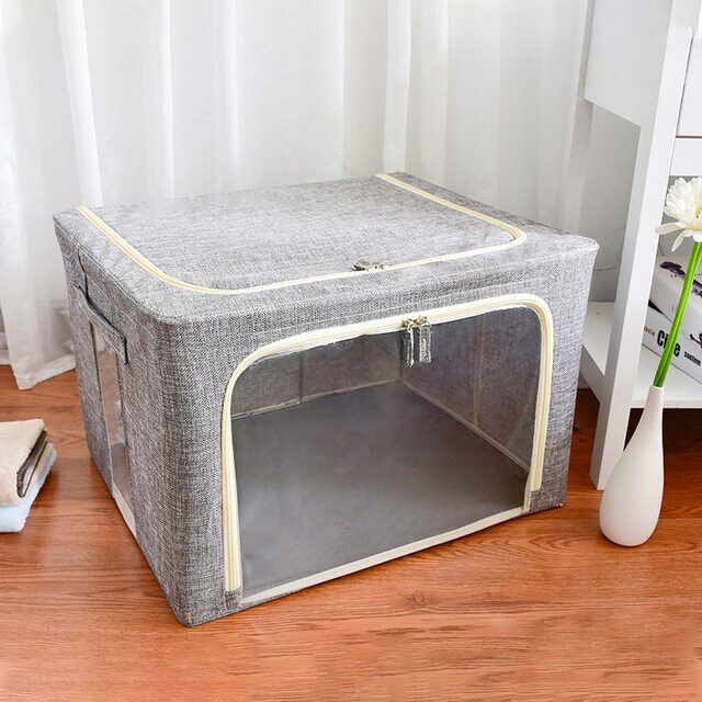 Storage Box 55Liter Foldable Storage Organizers Clothes Blanket Quilt Organizer