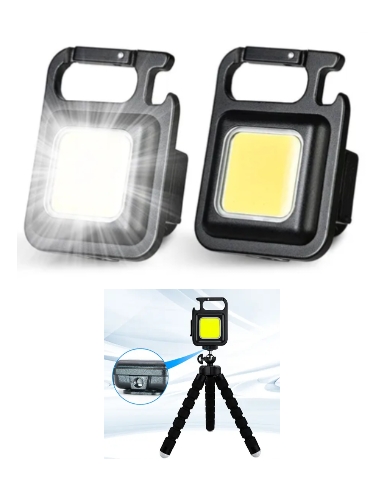 Mini LED Flashlight Metal Body Keychain Light Multifunctional Portable Camping Flashlights USB Charging Work Lights fishing Lanterna