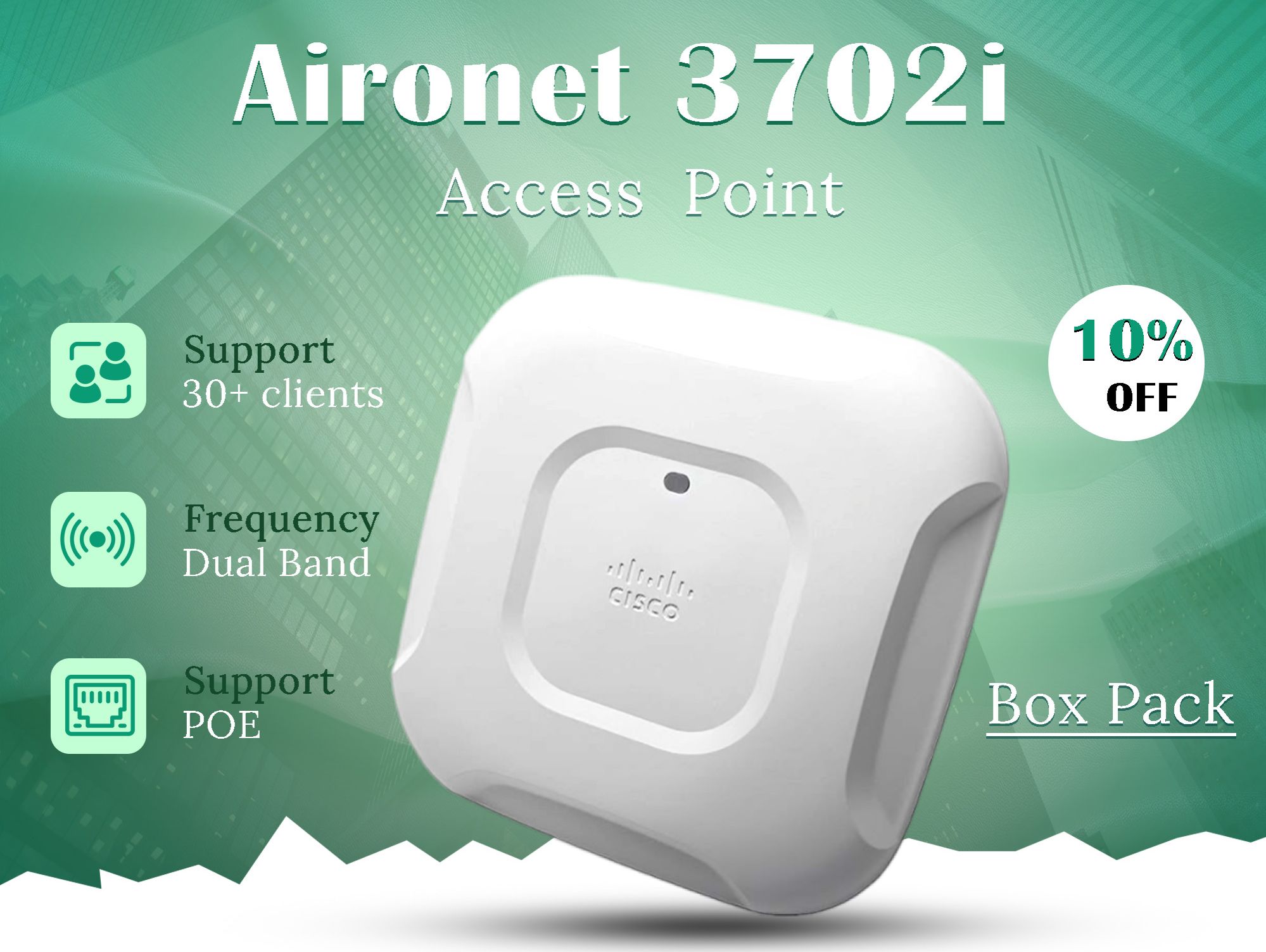 Cisco Access Point | AIR-CAP3702I-A-K9 | Dual-Band 802.11ac Wireless ...