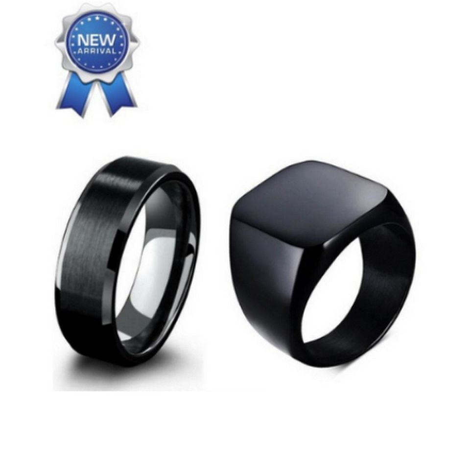 Black Punk Ring & Titanium Rings For Man & Woman