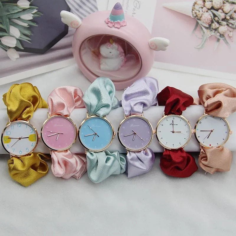 Korean watches for girls Ins Girls Alloy Ribbon Streamer Watch Female Accessories ladies watch Scrunchies Watch For Girls & Women | Gift for Girls Ladies Watches
