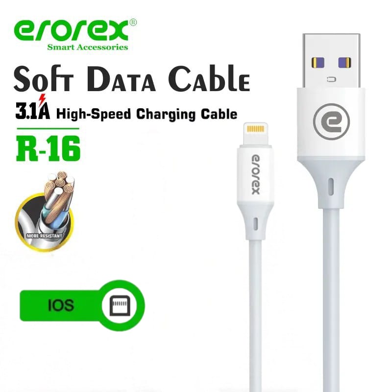 erorex R-11 Soft Data Cable | 3.1A High-Speed Charging & Data Sync