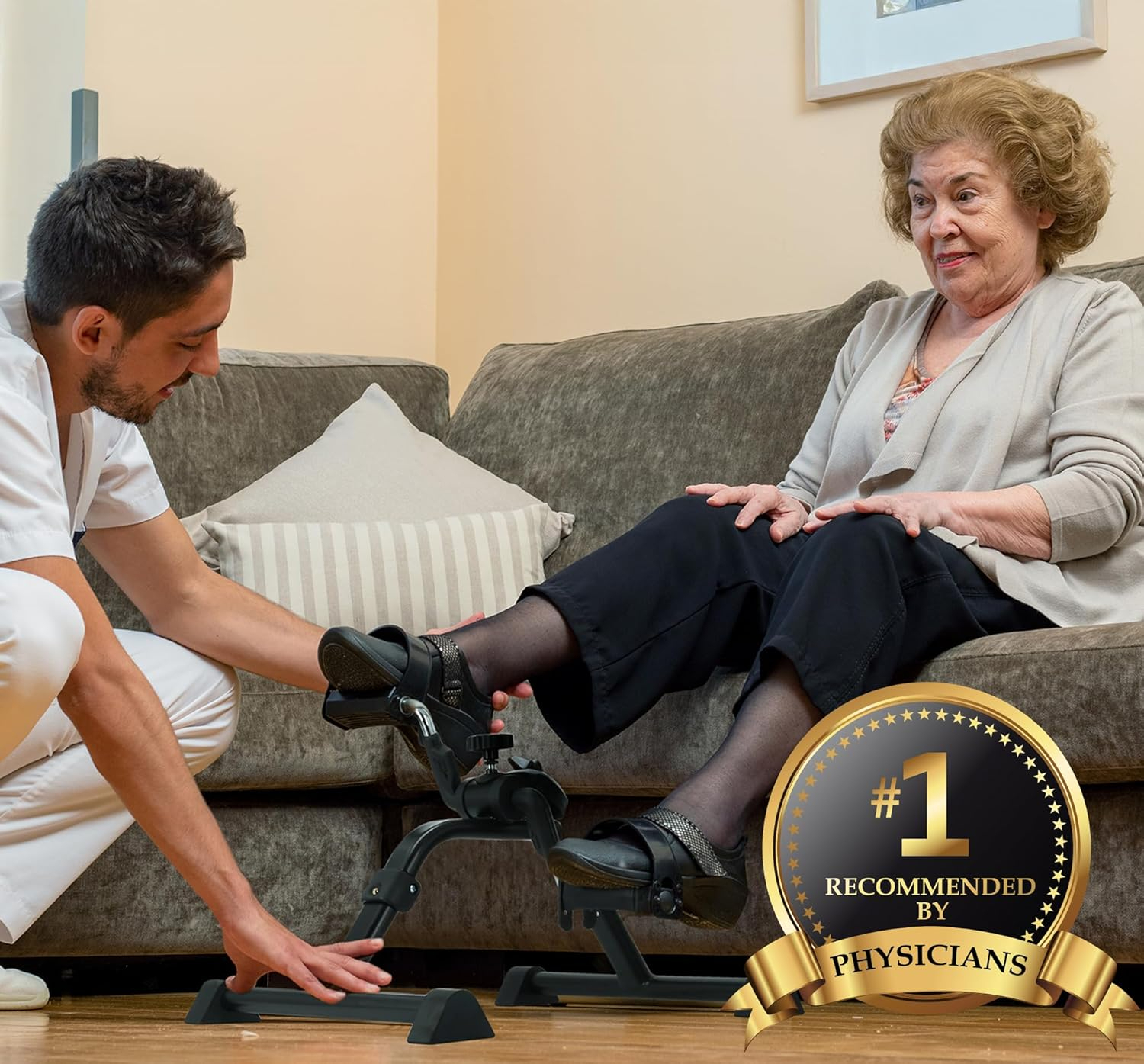 Exercise Cycle  Portable Pedal Exerciser  Digital Display Monitor  Arm & Leg Workout Machine  Compact Fitness Equipment for Home, Office & Physical Therapy  Adjustable Resistance  Low Impact Exercise Bike
