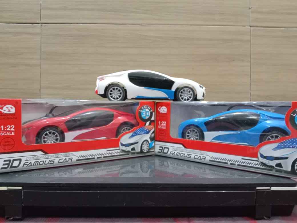 Rechargeable Remote Control High Speed 3D Famous Car With Lights And Left Right Turn Option