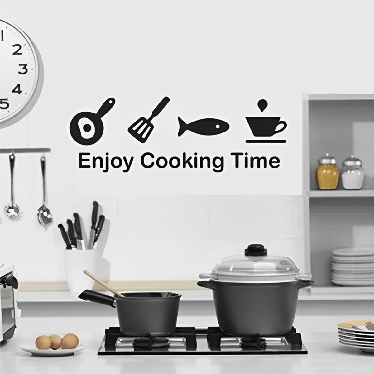 Wooden Kitchen Wall Art 3D Painting Tableware Home Restaurant Office Decor