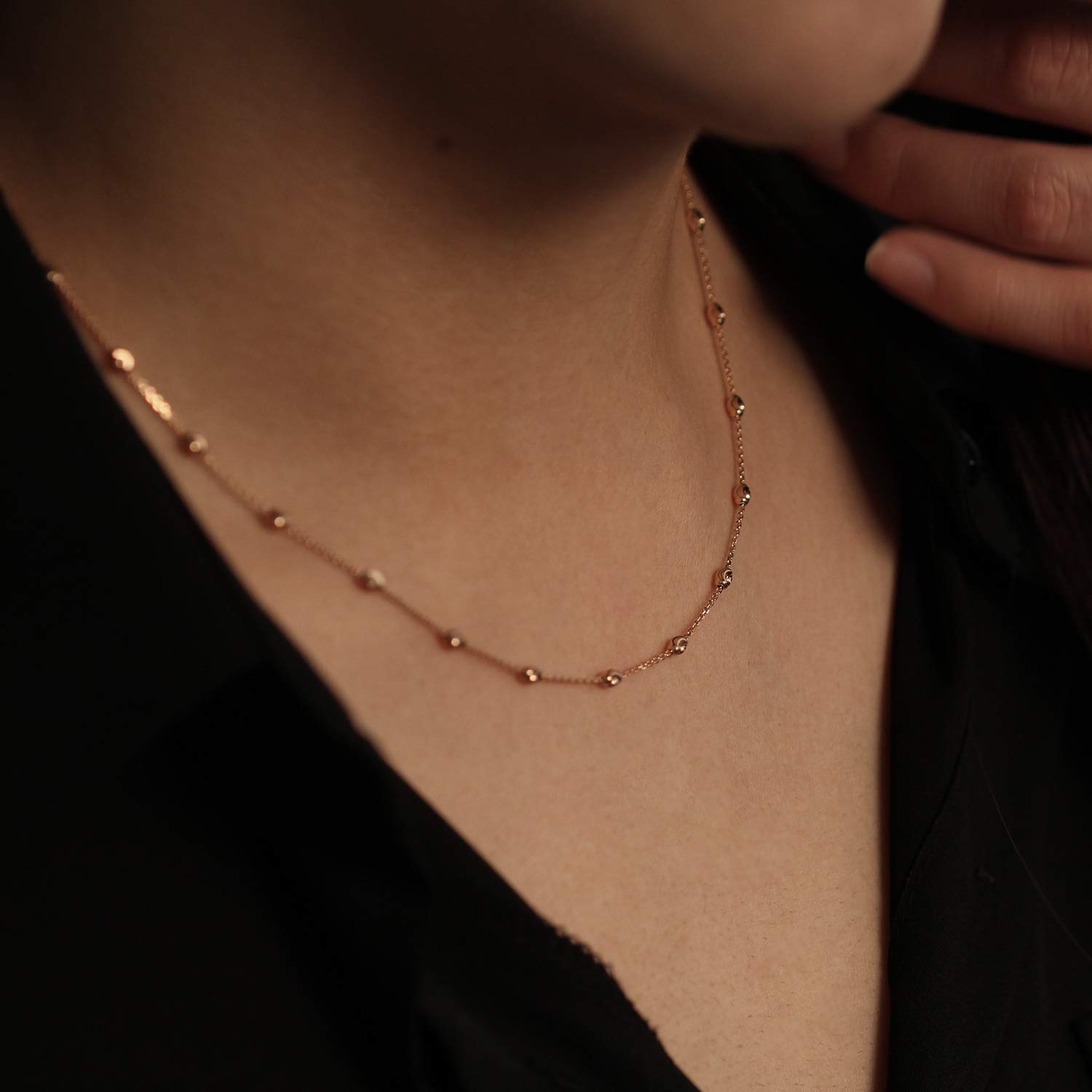 Fashion Gold Ball Chain Necklace 