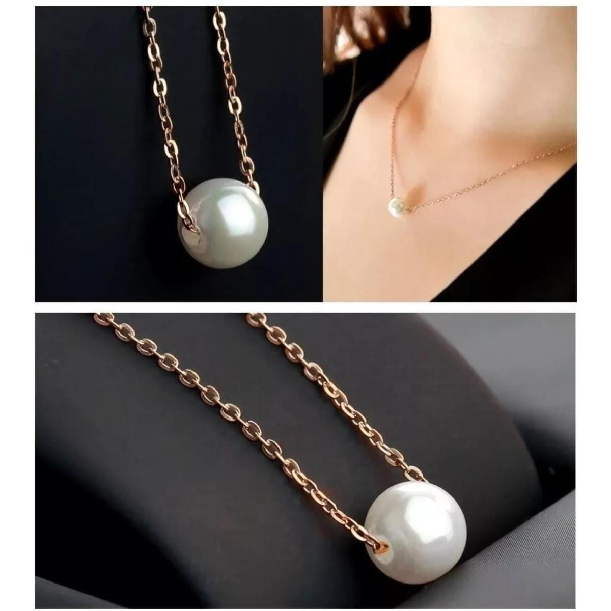 Simple Single Pearl Locket For Girls and Women | Gold and Silver Chain
