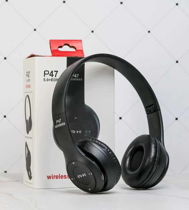P47 Wireless Bluetooth Stereo Foldable Headphones Built-In Mic Compatible with Android & PC