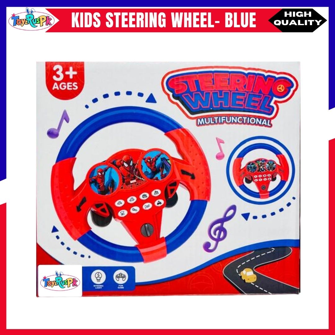 Kids Simulated Steering Wheel Toy | Interactive Car Driving Controller for Kids | Pretend Play Driving Toy with Sounds & Lights | Suction Cup Steering Toy for Babies & Toddlers | Educational Driving Toy for Boys & Girls | ToyzRusPk