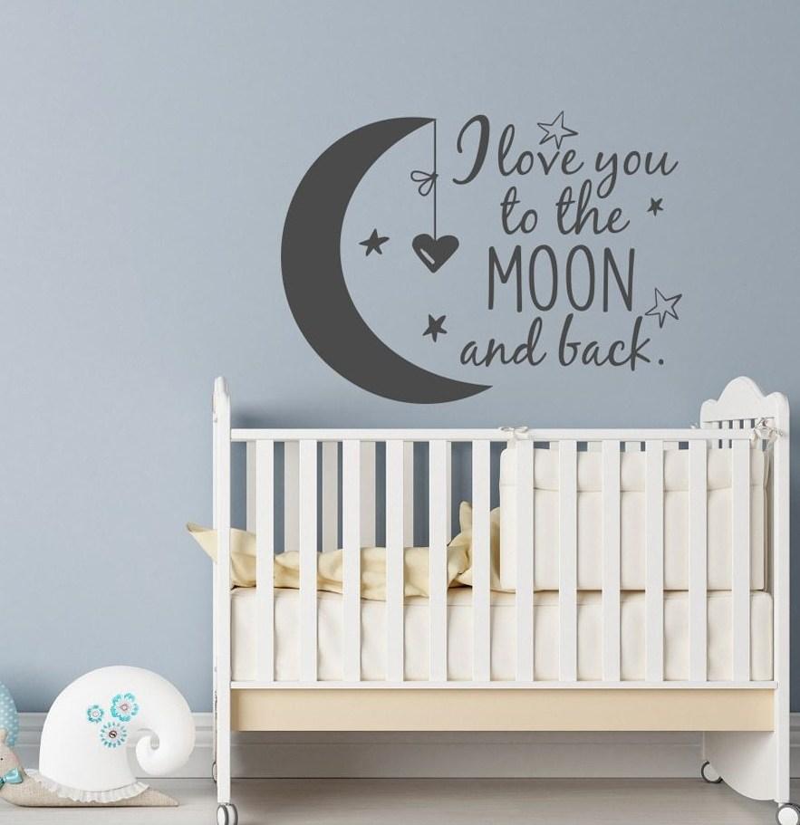 i love you to the moon and back nursery decor
