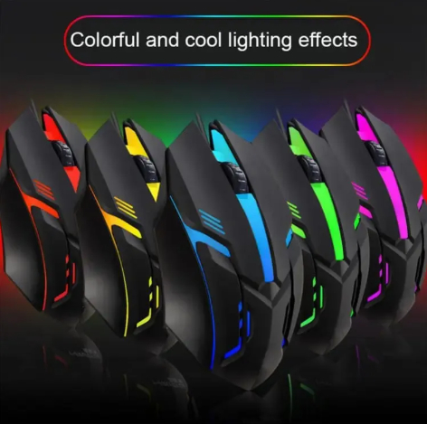 RGB Wired Gaming Mouse with Mousepad Set - Multi-Color, High-Speed Response, 7 Color Light Design, 3 DPI Settings - Perfect for Laptop & PC price in Pakistan