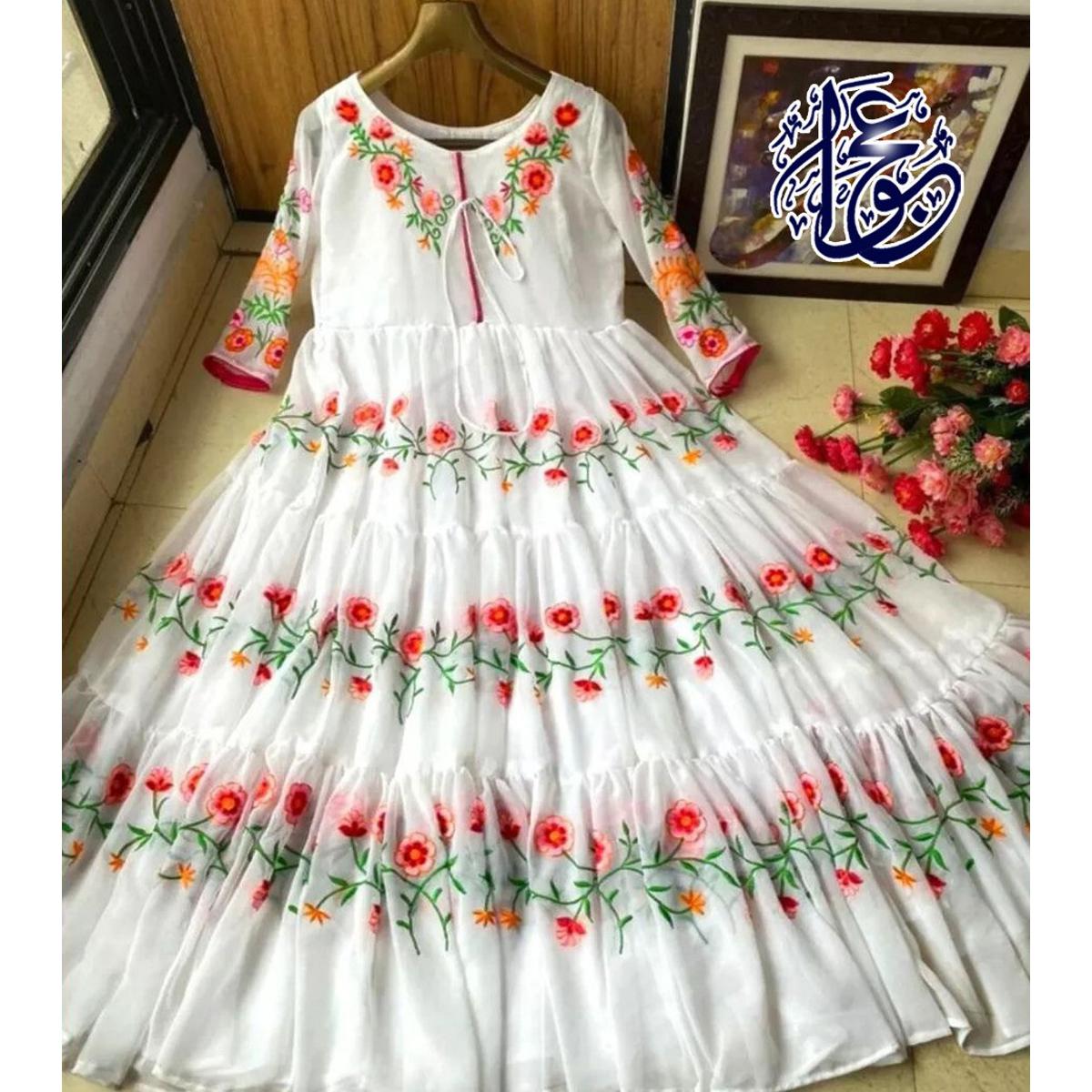 sachin and babi light blue dress Buy White Colour Embroidered Chiffon Dress for Her online in Pakistan main image 1
