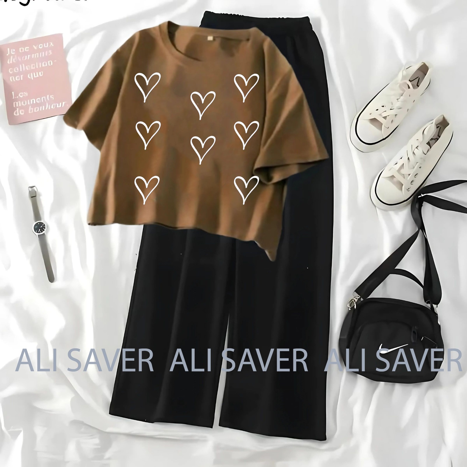 ALISAVER-Crop Top Suit For Women New Design Unique High Quality Tee and Flapper