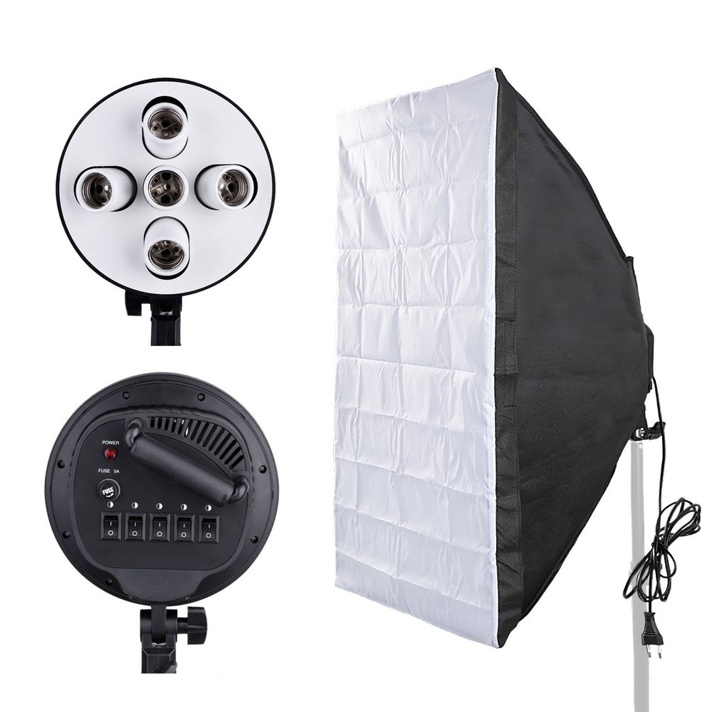 Photography Set Equipment Kit 50x70 cm Softbox with in E27