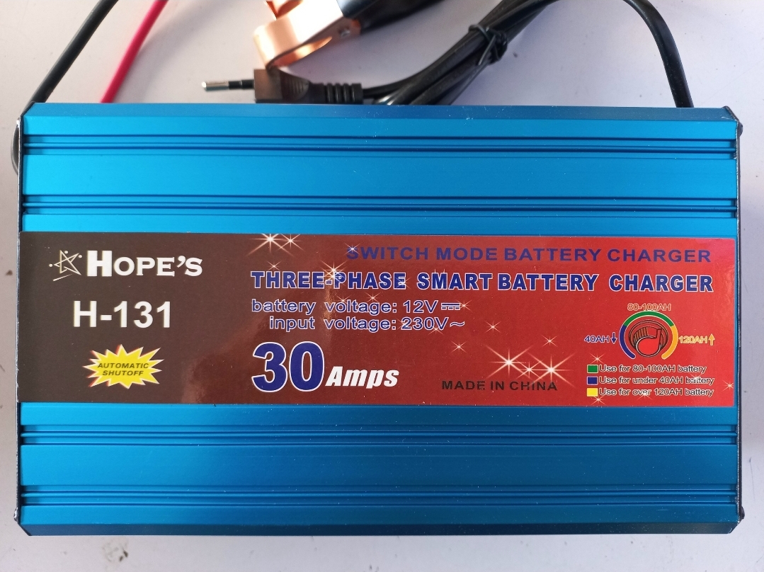 HOPE’S H-131 Three Phase Smart Battery Charger 30 Amp Switch Mode Battery Charger