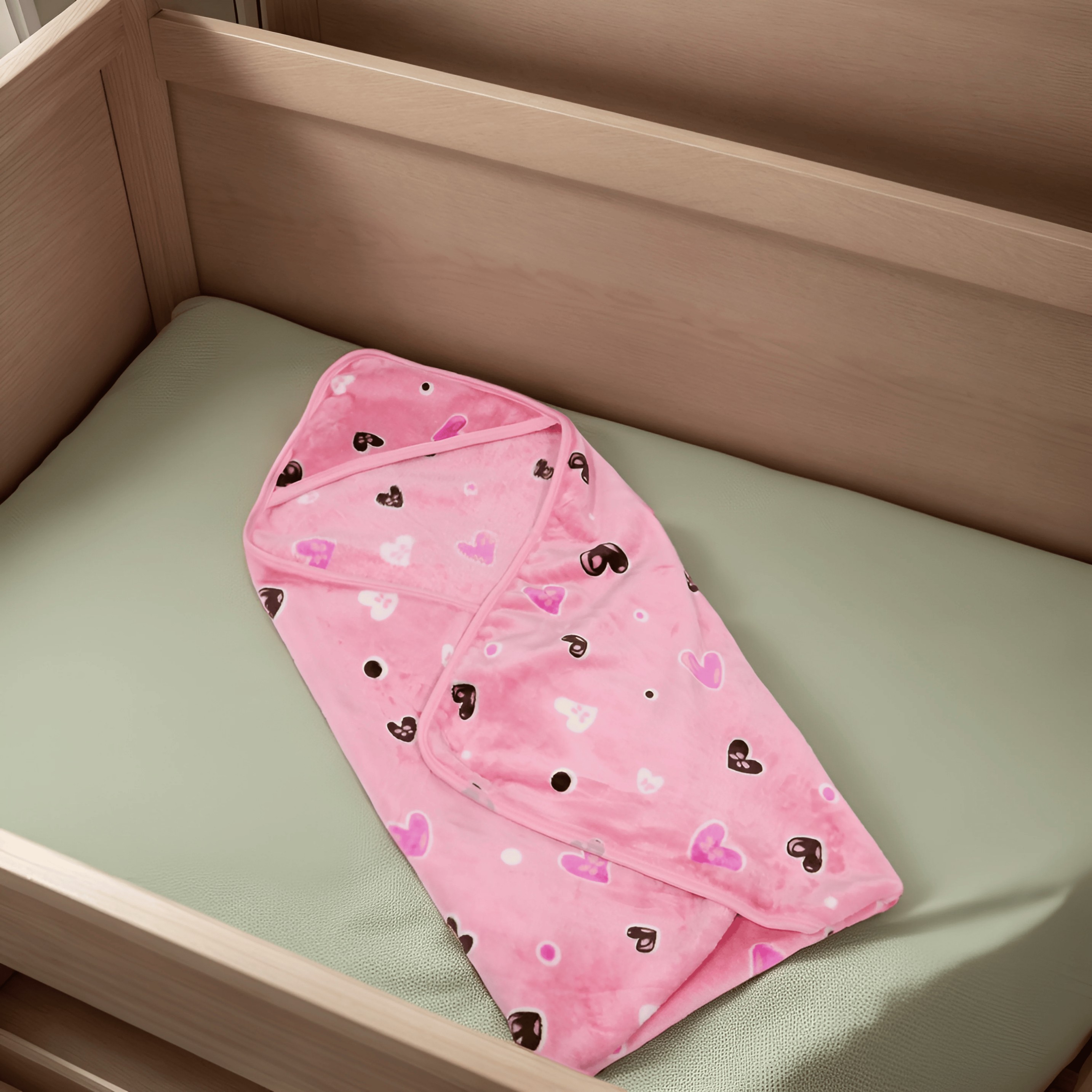 Cuddle Me Baby Swaddle Blanket with Hood | Ultra Soft Newborn Swaddling Wrap | Warm & Cozy Infant Sleeping Sack | Baby Shower Gift