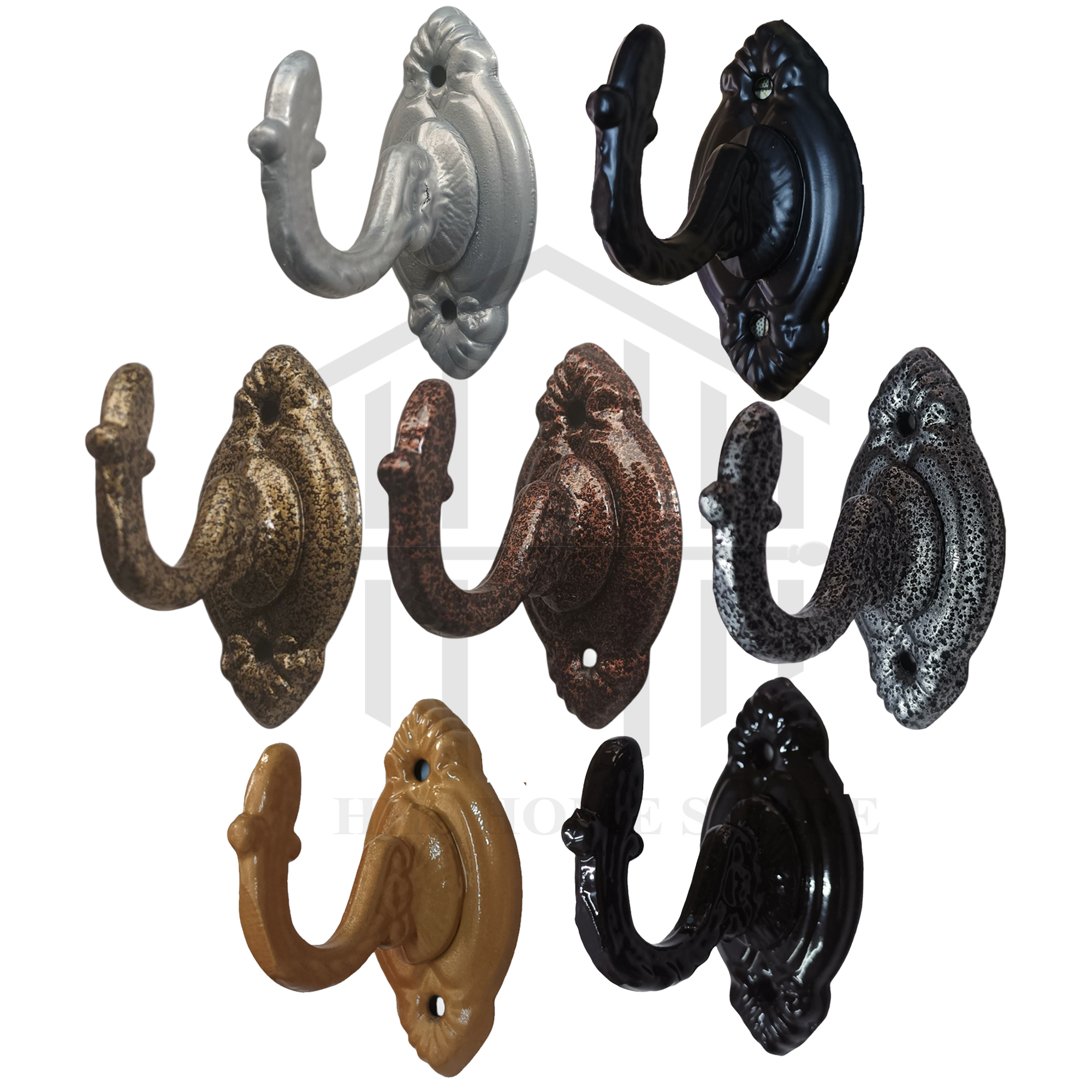 Curtain tie hook, tieback holder, curtain hold back tie, belt hook, fancy hanging hook, heavy duty, durable, material metal, color coated, big size, fancy design