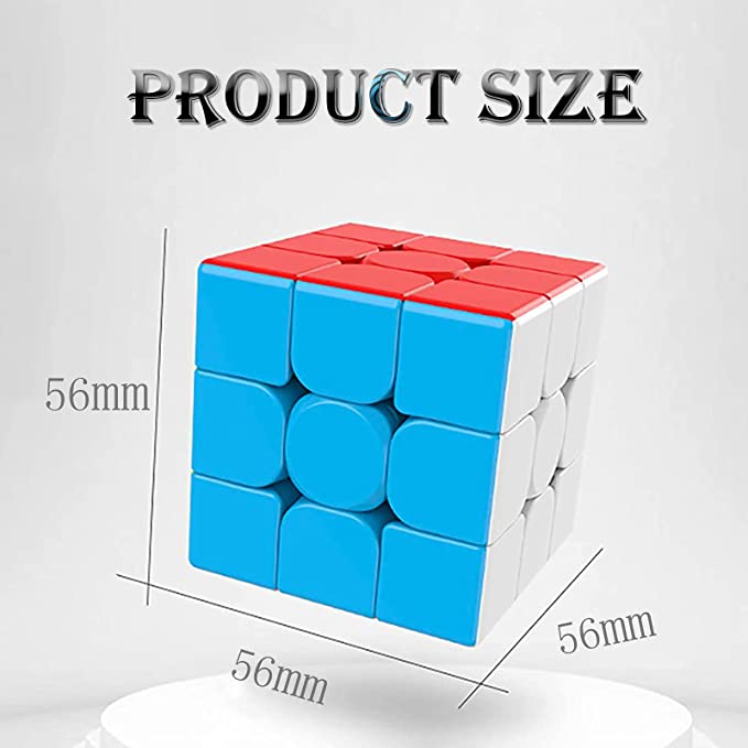 Classic Speed Cube 3x3x3, Full Size 56mm Stickerless Magic Cube Puzzle Toy, Cube Easy Turning & Smooth Play Durable Puzzle Cube Toy