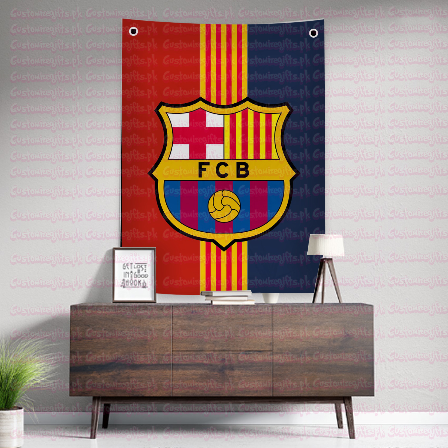FC Barcelona Tapestry For Football Fans Home Decoration (Digital Printed)