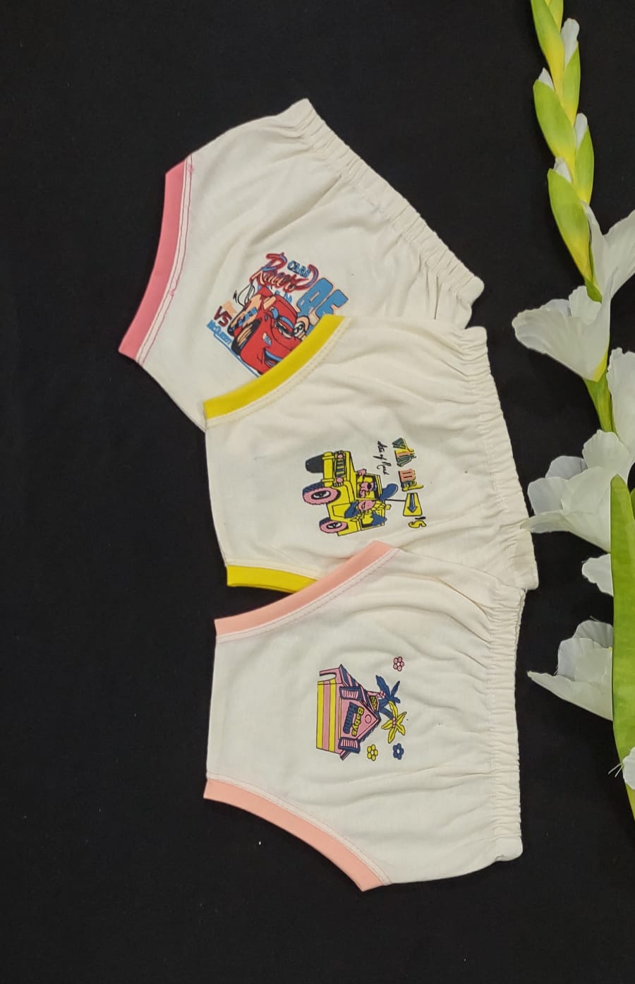Diaper cover Panties with Elastic waist and Leg, cloth(Pack of 3)