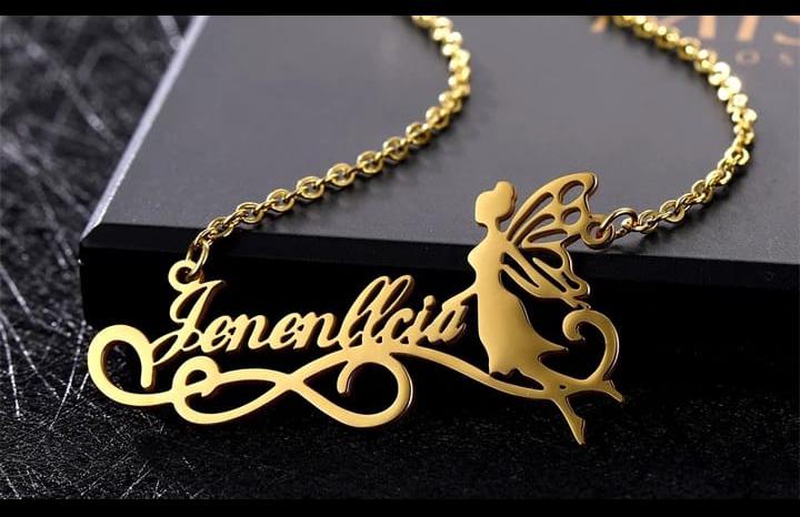 Customized Named Necklace Made in 21k 