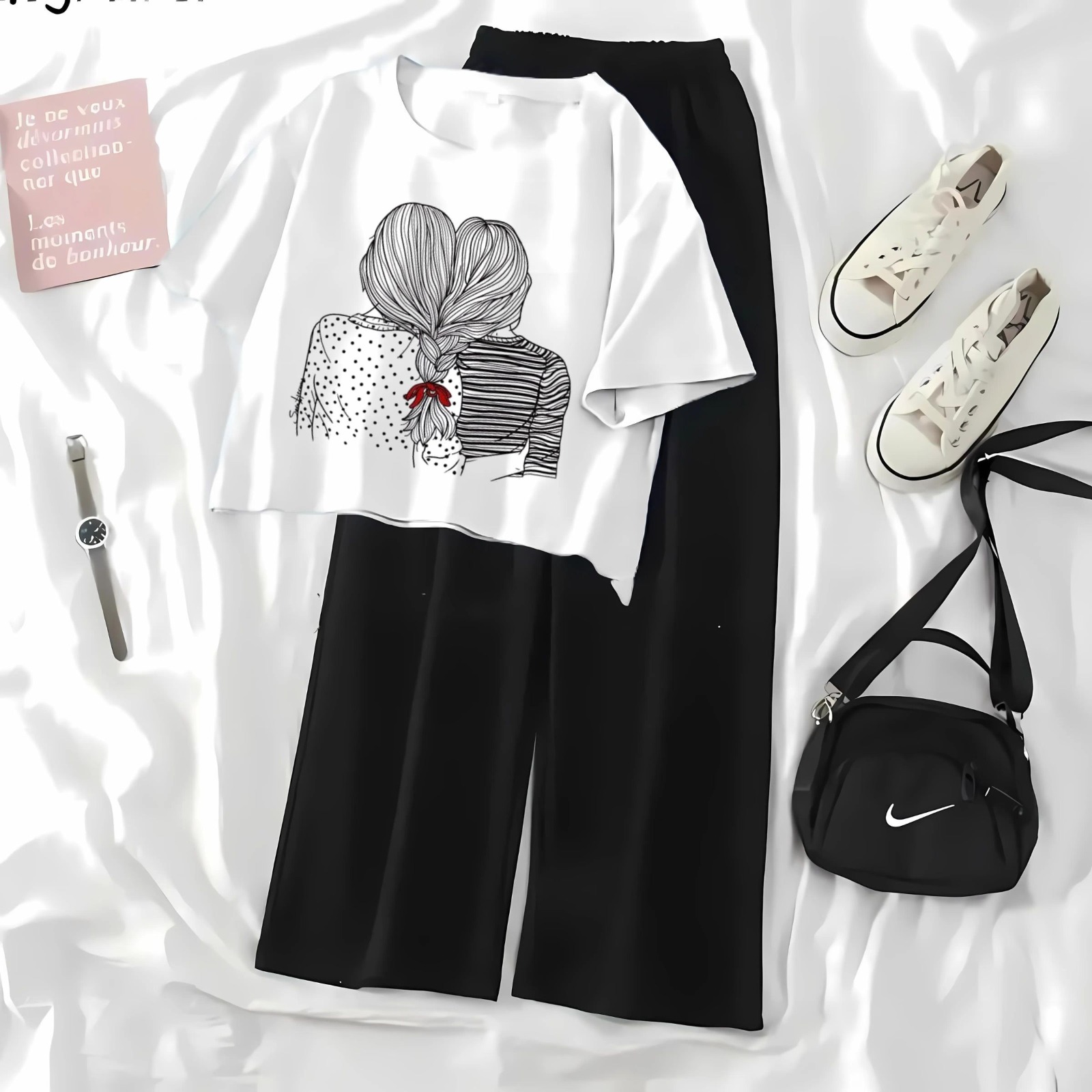 High Quality Crop Top Suits For Women And Girls Tshirt and Flapper
