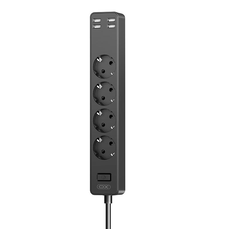 XO WL10 (EU) 2500W Extension Power Strip Board With 4USB and 4 Power