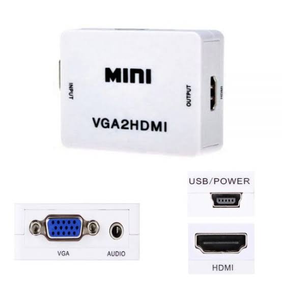 VGA To HDMI Video And Audio Video Converter Adapter For HDTVs