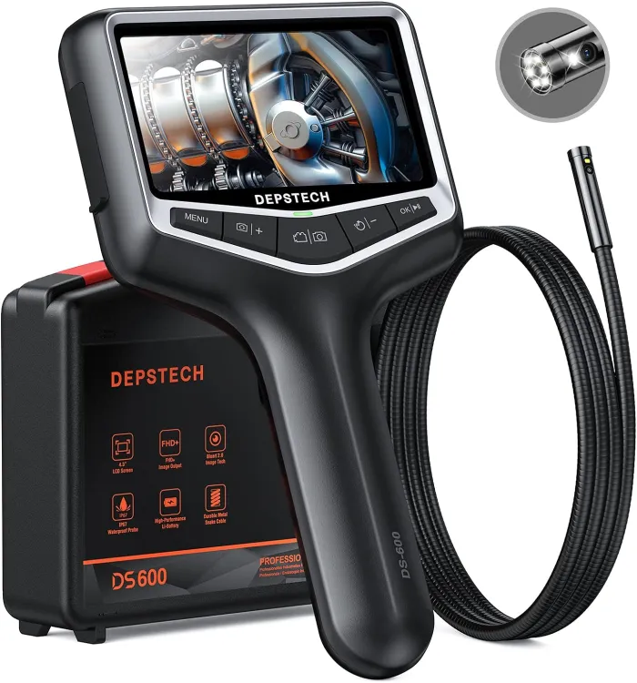 1080p Dual-Lens Handheld Endoscope with 5 IPS Screen( Depstech