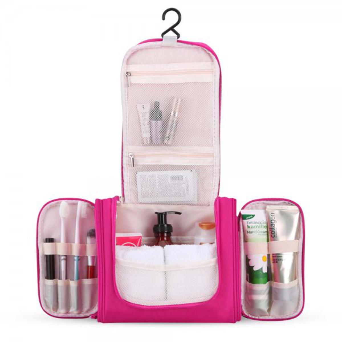 Rolling Extra Large 3-Layer Makeup Train Case with Adjustable Divider –  Relavel