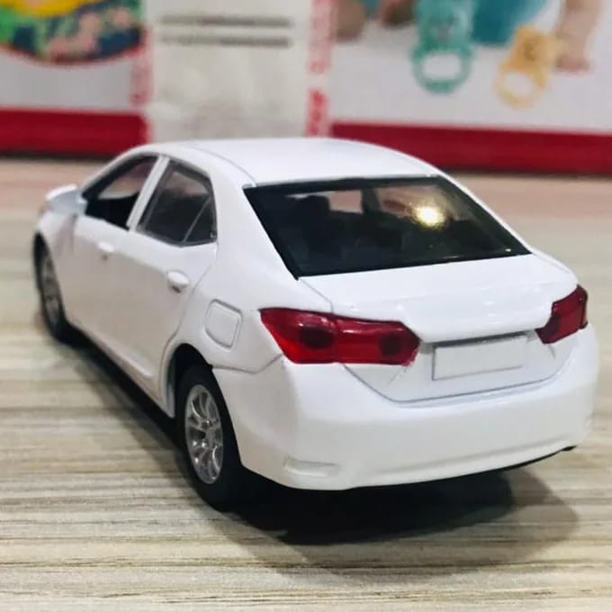 Mini Toyota Corolla Grande Diecast Collectible Car 1:36 Scale | 5 Inch Alloy Model | Pull Back, Lights & Opening Doors
