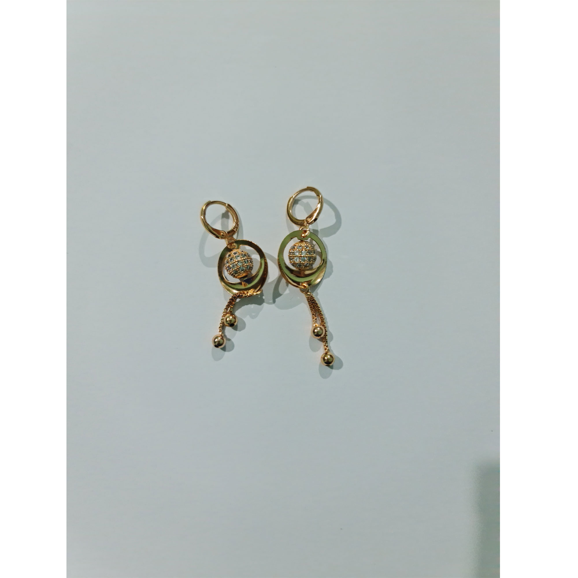 1 Pair Earring Party Jewelry Gifts Gold Trendy Artificial Ear Rings Fancy for Parties, Family Function , Engagements & Eids