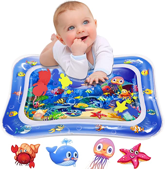 Baby Toddler Activity Water Play Gym Leakproof Cushion Inflatable Tummy Time Fitness Rack Mat Assorted color