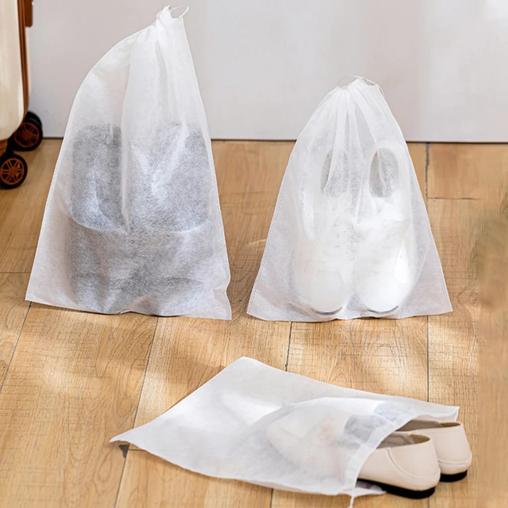 Travel Shoes Storage bag with clear window non-woven with PVC Bag