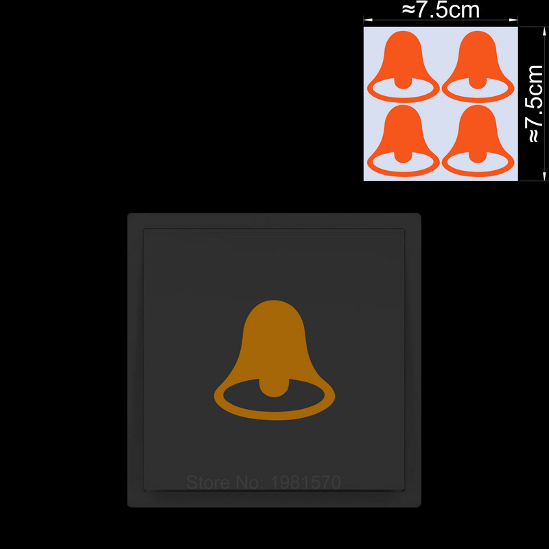 【HOT】 Glow In The Dark Doorbell Switch Sticker Night Light Door Bell