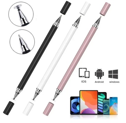 2 In 1 Stylish Universal Practical Dual-use Capacitive Tablet Stylus Pen Exquisite Double-headed Silicone Disc Drawing Tablet Phone Capacitor Pen|Best 2In1 Stylus Pen For Mobile Phone Tablet Drawing Pencil Universal Touch Screen Penf or Andrid,all devices