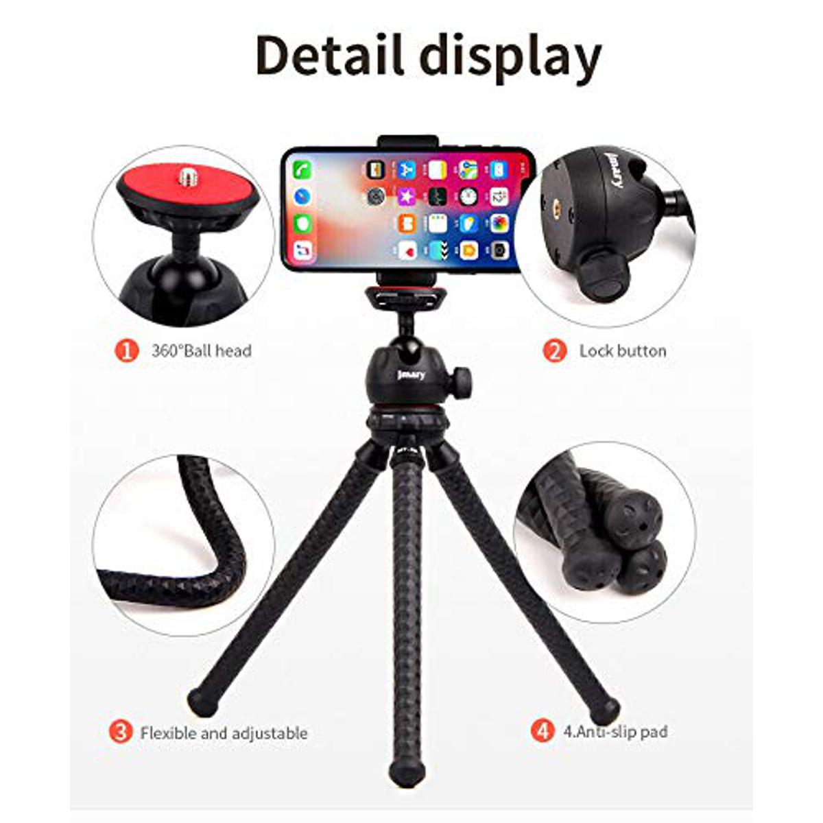 JMARY MT-25 - Table Top Mini Portable Flexible Tripod Stand for Mobile Phones and DSLR & Digital Cameras