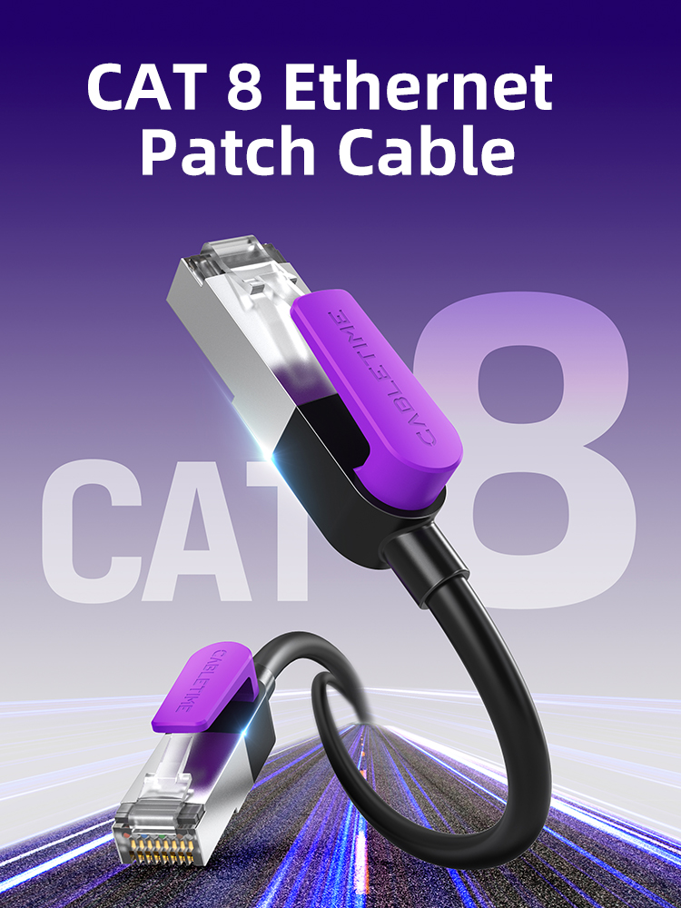 CABLETIME Cat 8 Patch Cable 40Gbps Double Shielded