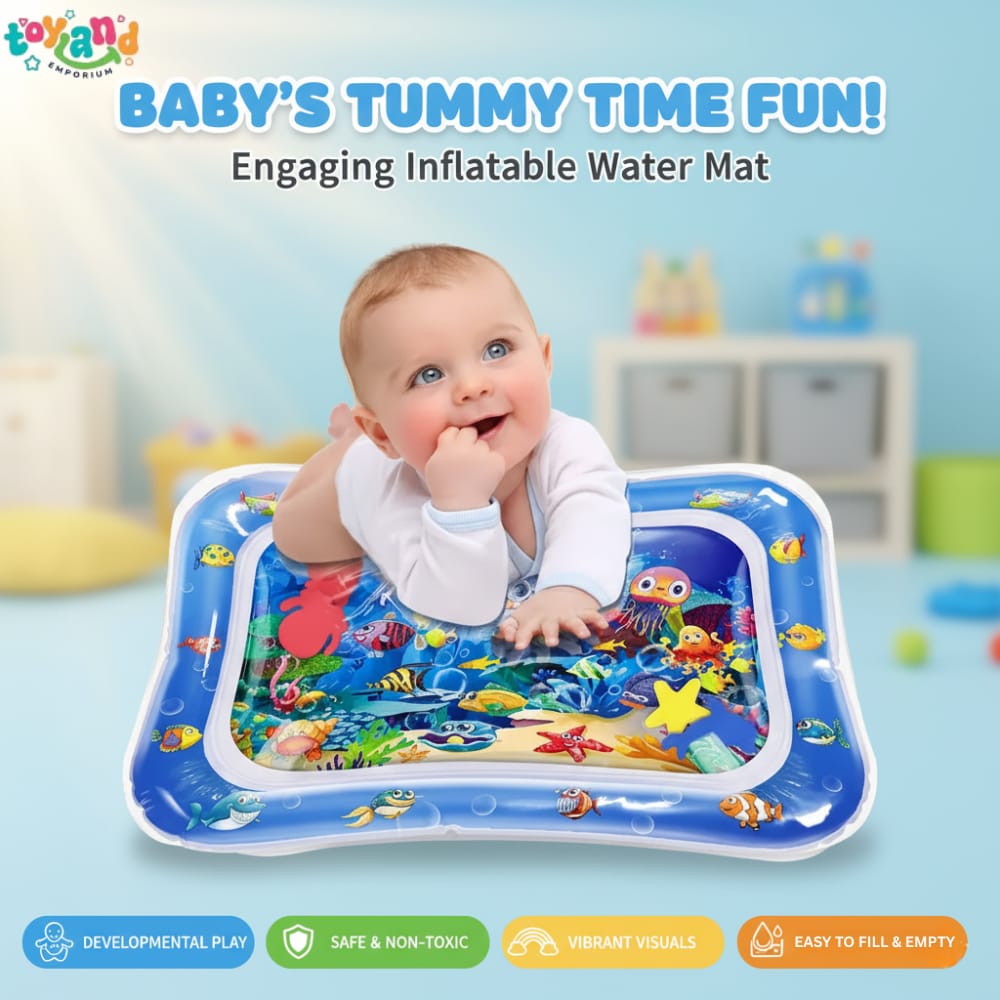 Toyland Emporium – Water Play Mat – 69x51x8 cm – Water Mat For Kids – Play Mat For Kids – Play Mat – Water Play Mat For Baby – Play Mat For Kids – Baby Slap Pad 8 CM – Games – Gift For Kids – New Toys For Kids – Toys for Boys & Girls – Indoor Games Baby