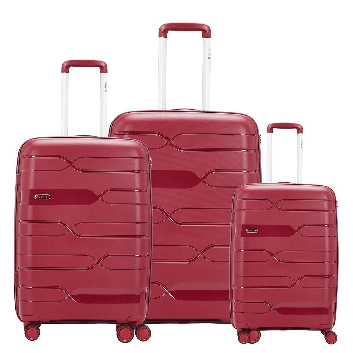 CARLTON BEDFORD HARD LUGGAGE TROLLEY SUITCASE PCS SET 55/67/78