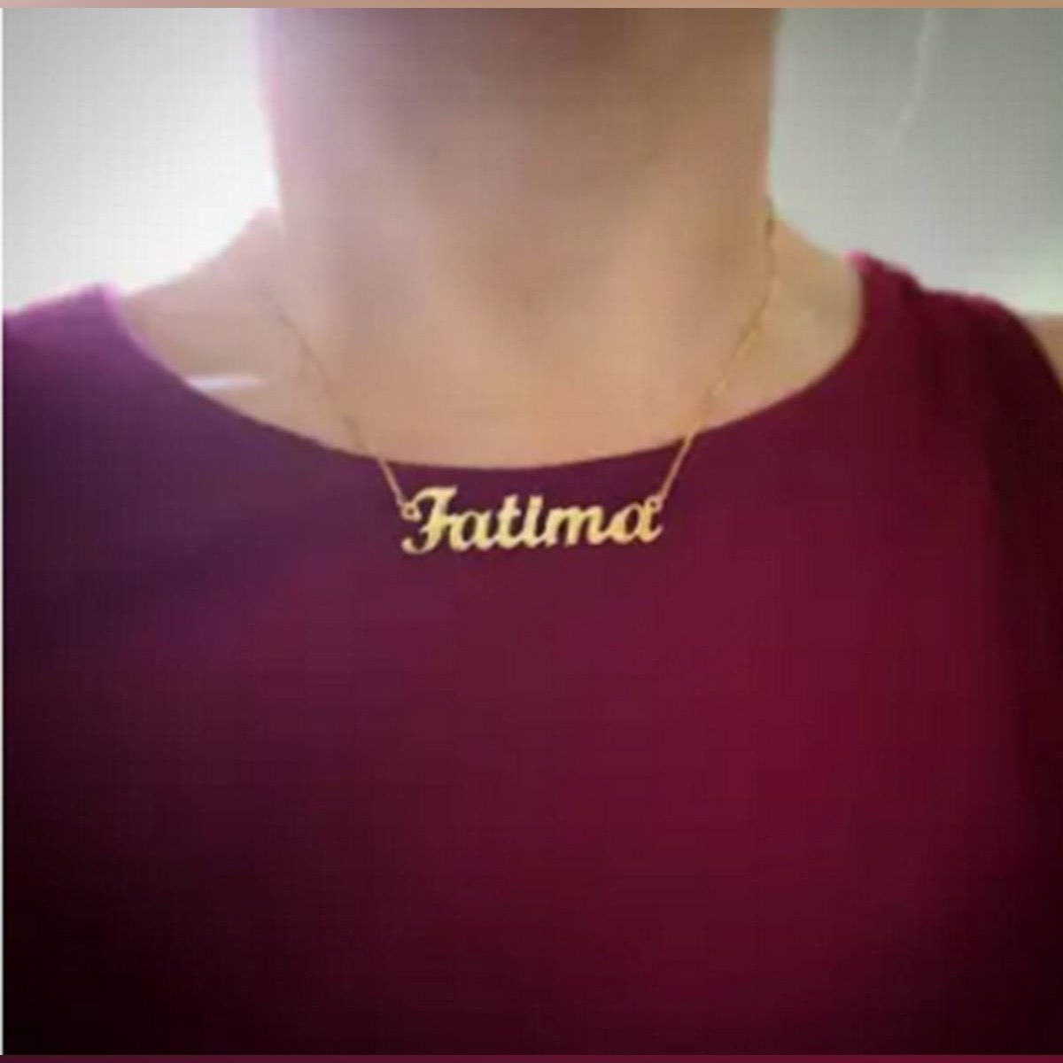 Fatima Name Customize Locket/Neckless 