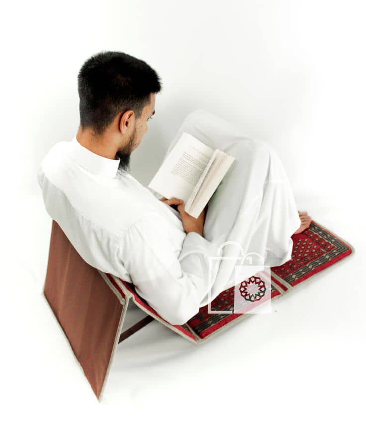 Foldable Muslim Prayer Rug With Backrest Portable Islamic Prayer Mat &Amp; Seat For Travel