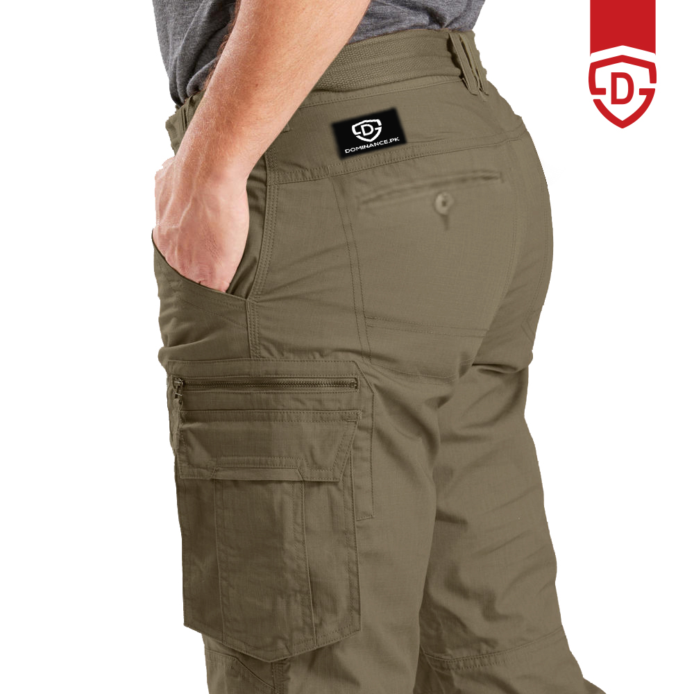Dominance Men's Stretchable 6-Pocket Cargo Trousers – Durable Outdoor Trekking Pants, Stretch Casual & Tactical Cargo Pants
